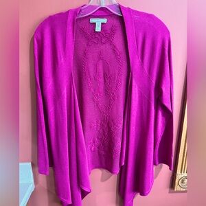 Lightweight Summer Shrug - Raspberry- M